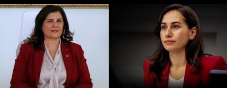 Solda Özlem Çerçioğlu, sağda Özlem Vural Gürzel